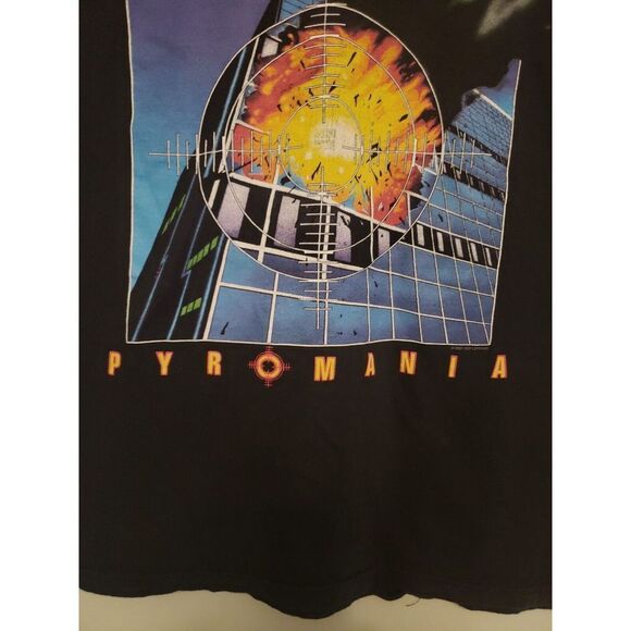 Def Leppard Pyromania Women's Size XXL Black T-Shirt Crop Retro Metal - Picture 5 of 6